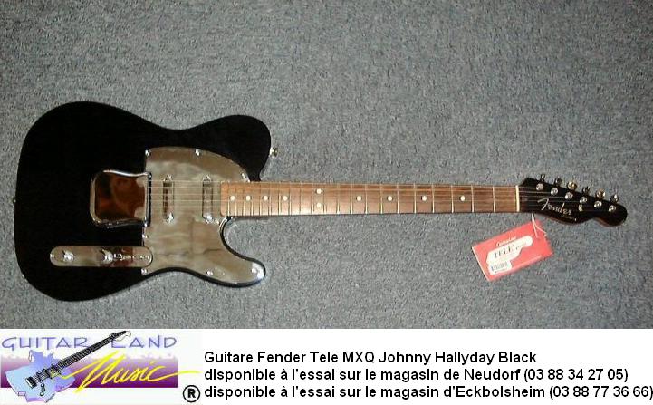Guitare Fender MXQ Tele Johnny Hallyday Black